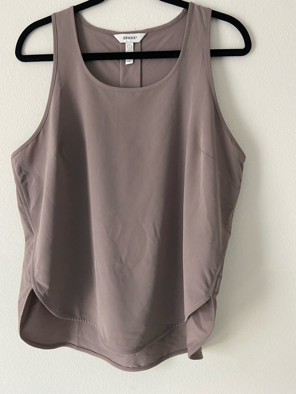 SPANX Women’s Dusty Mauve Scoop Neck Tank Top Size L